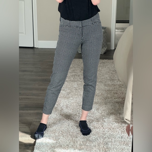 Old Navy Pixie Mid-rise Cropped Pant Houndstooth Work Dress Pant - Picture 2 of 9